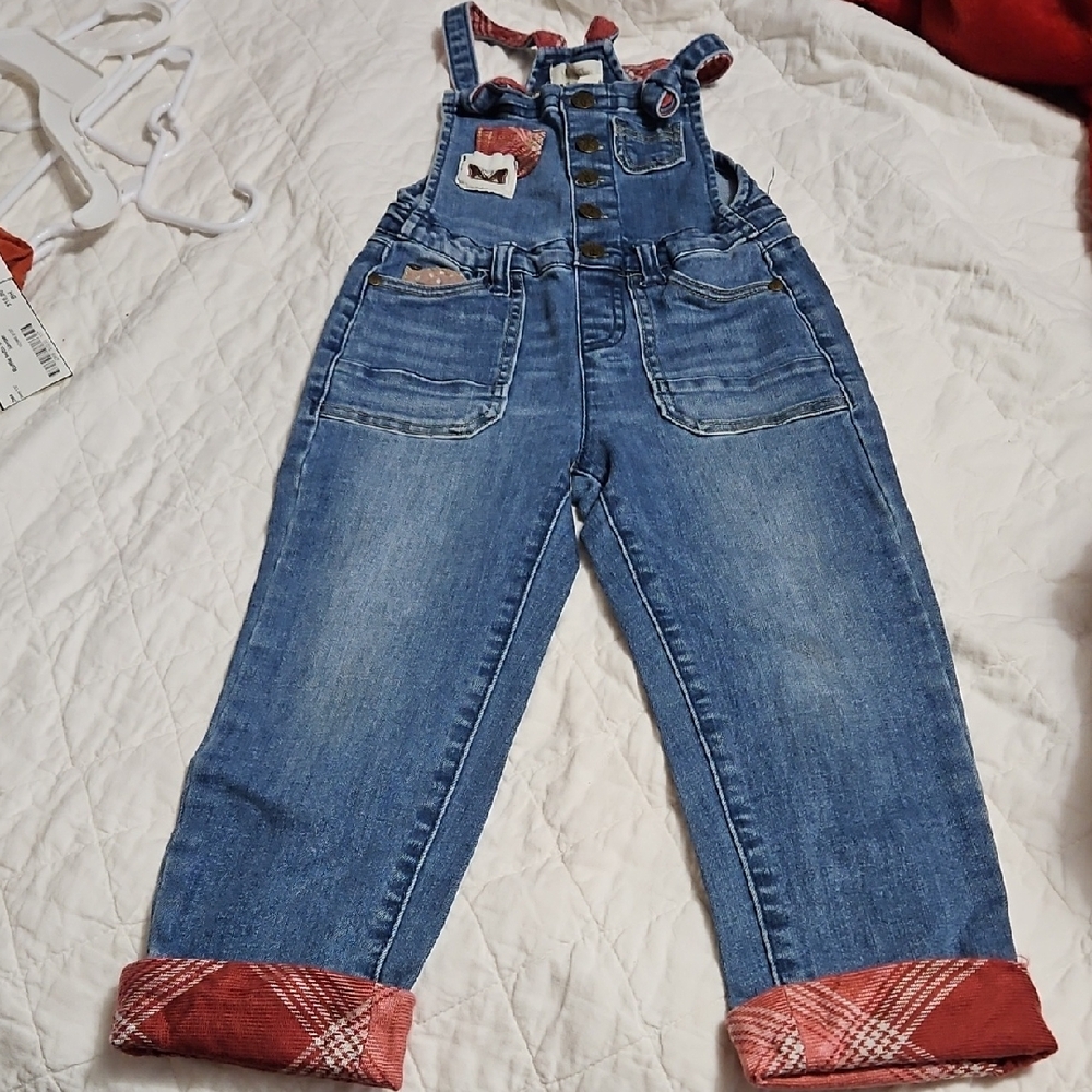 Matilda Jane Blue Denim One Piece with Red Accents